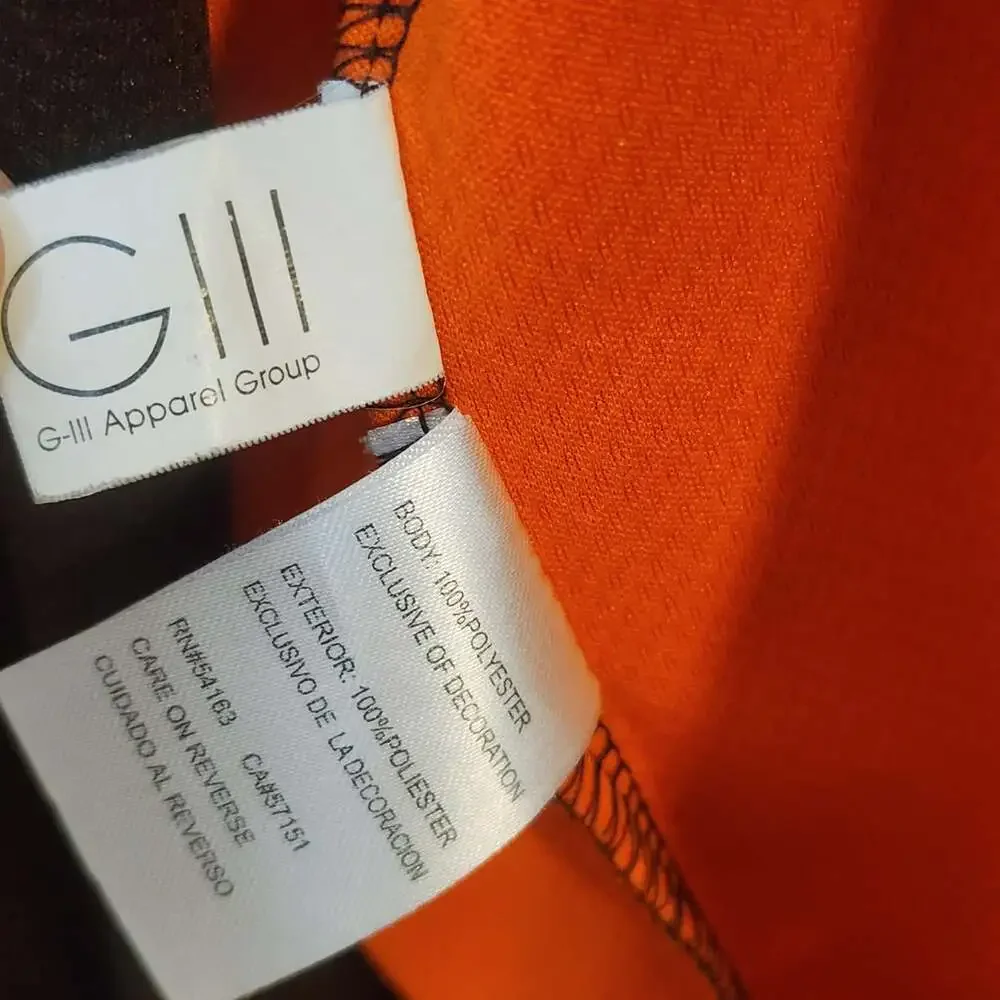 Cleveland Browns Jacket Mens Brown Orange NFL Football G-III Apparel Polyester